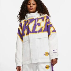 Nike White and Purple Women's Jacket